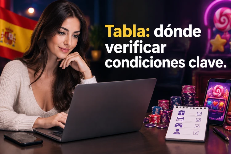 Tabla: dónde verificar condiciones clave
